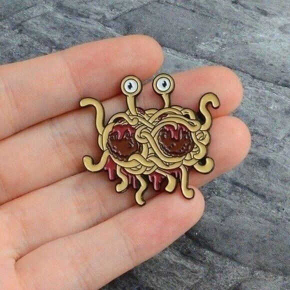 3/$20 Flying Spaghetti Monster Enamel Pin - Picture 1 of 1